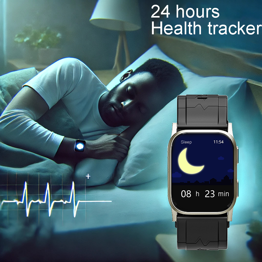 Grey Metal Blood Pressure Smartwatch, Health and Exercise Tracking, FDA 510(k) Cleared