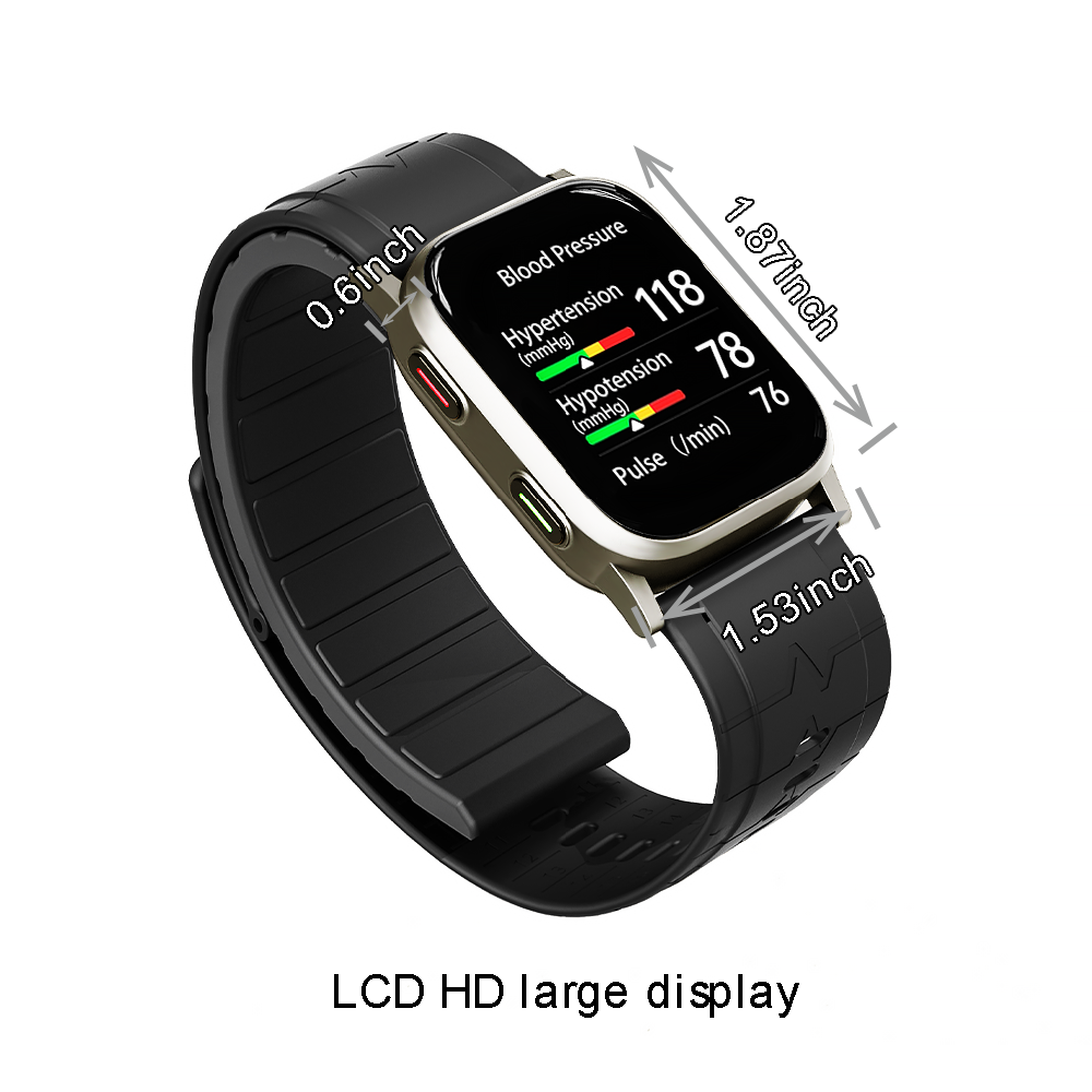 Gold Metal Blood Pressure Smartwatch, Health and Exercise Tracking, FDA 510(k) Cleared