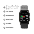 Grey Metal Blood Pressure Smartwatch, Health and Exercise Tracking, FDA 510(k) Cleared