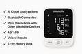 Bluetooth Digital Blood Pressure Monitor, Upper Arm Cuff, 4.5" LCD Display with Voice Function, Chargeable Battery