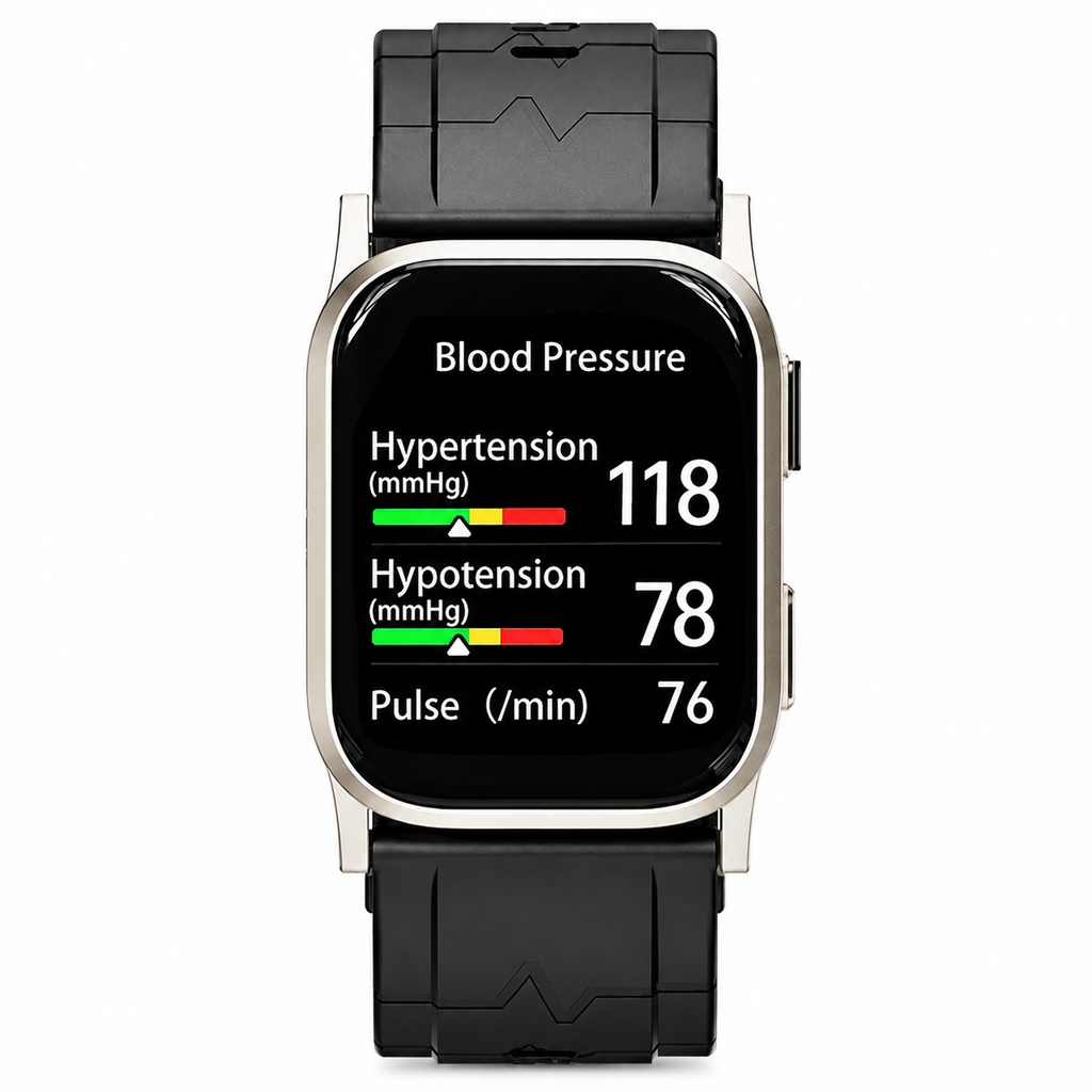 Jakoblife AI Powered FDA-Cleared Blood Pressure Smartwatch with Inflatable Airbag, No-Pump Night Monitoring
