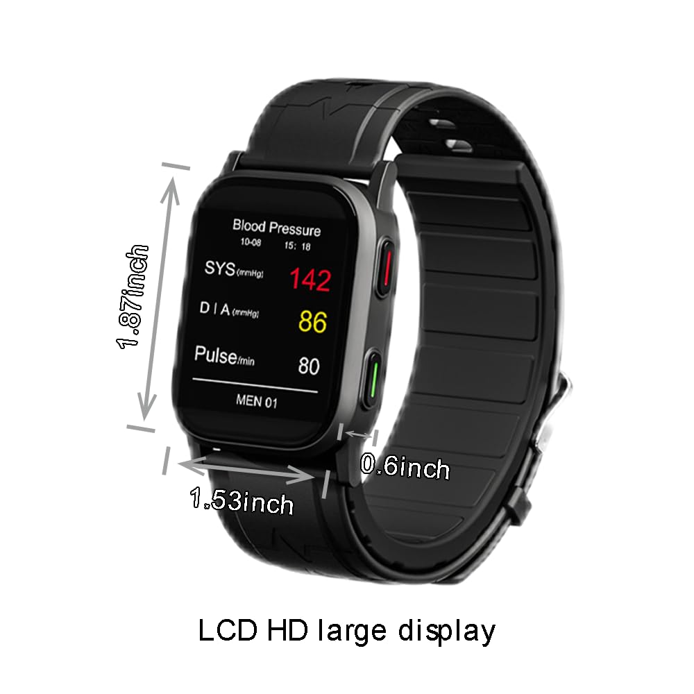 Grey Metal Blood Pressure Smartwatch, Health and Exercise Tracking, FDA 510(k) Cleared
